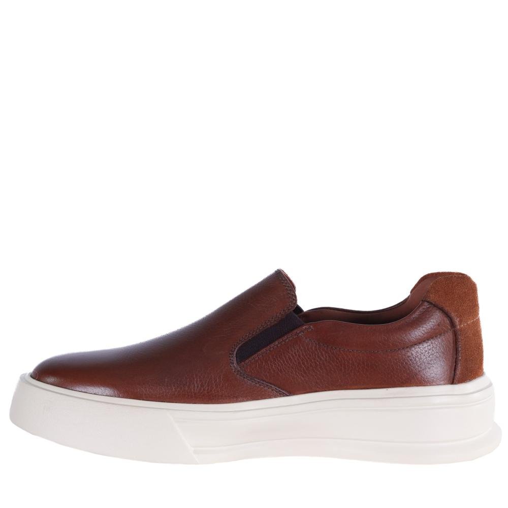 Tênis Masculino Zariff Slip On Bea005 Tan Marrom 2