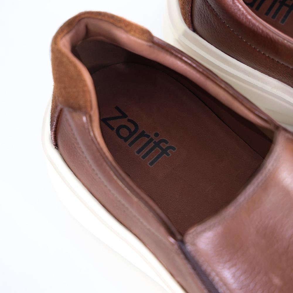 Tênis Masculino Zariff Slip On Bea005 Tan Marrom 4