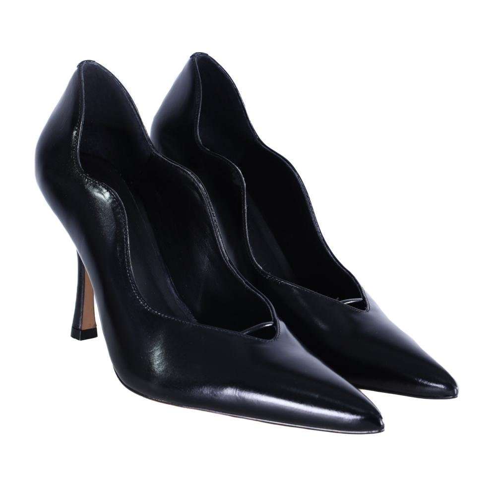 Scarpin Feminino Capodarte com Recorte Ondulado 4019332 Preto Preto 3
