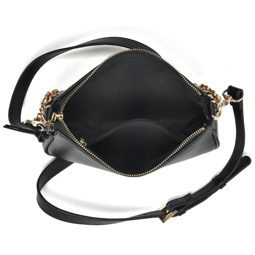 Bolsa Feminina Via Marte Crossbody com Corrente B1-216 Preto Preto 7