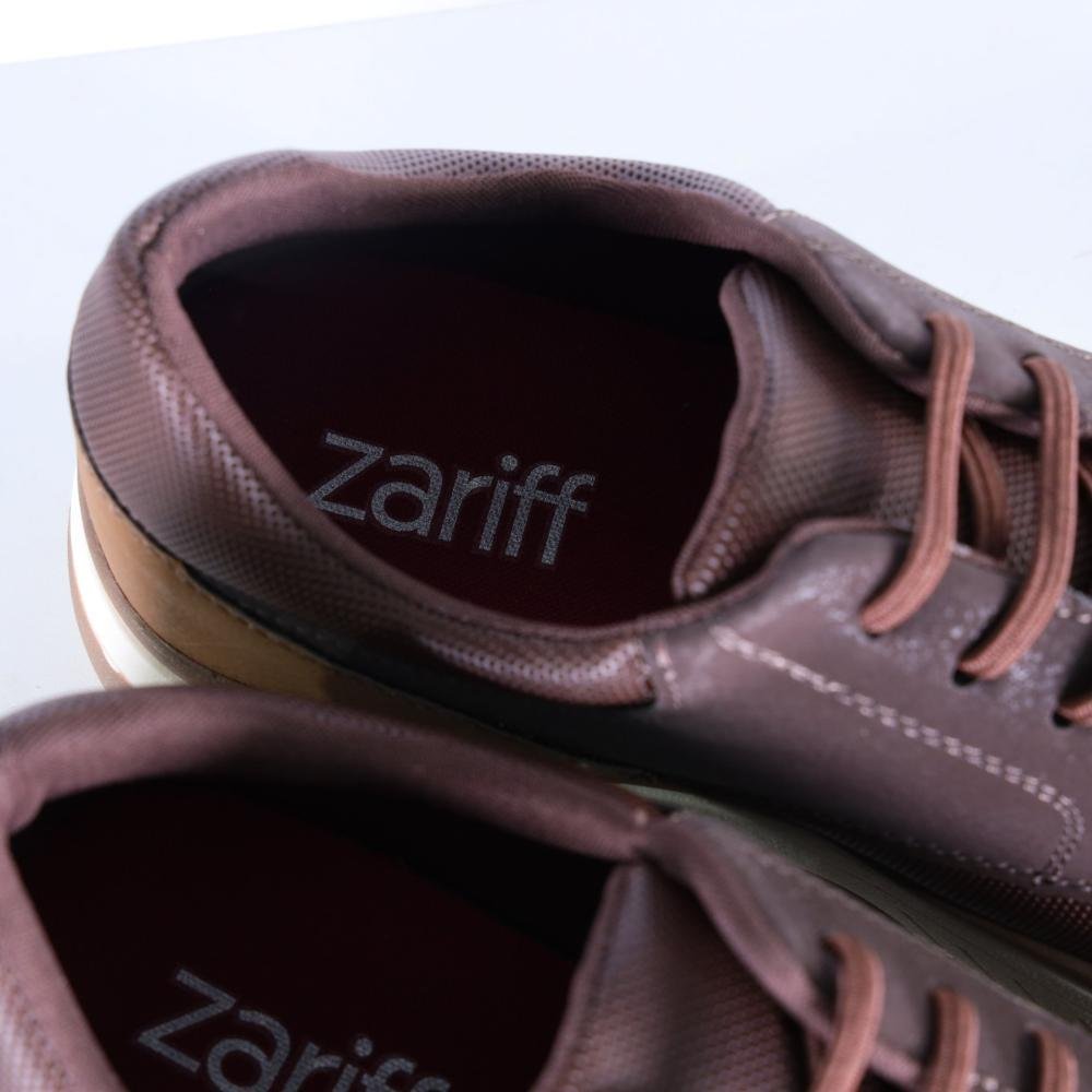 Sapatênis Masculino Zariff Texturizado Challenger 11.006 Canela Marrom 5