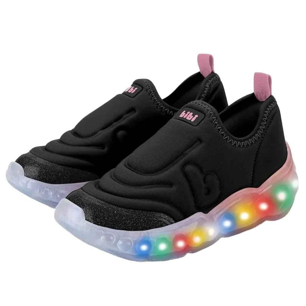 Tênis Infantil Feminino Bibi com LED 1252015 Preto/Rosa Preto 2