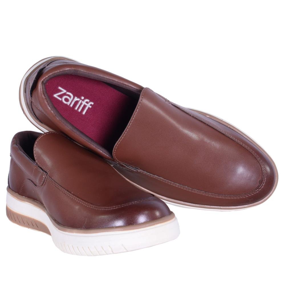 Sapato Masculino Zariff Slip-On 11.007 Caramelo Marrom 2