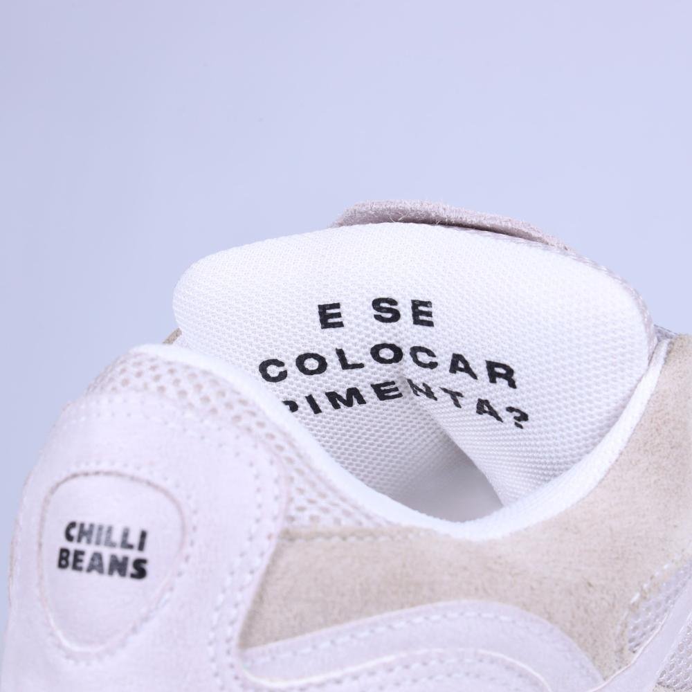 Tênis Masculino Chilli Beans Sneakers 2594665-1 Branco/Cinza Branco/Cinza 13