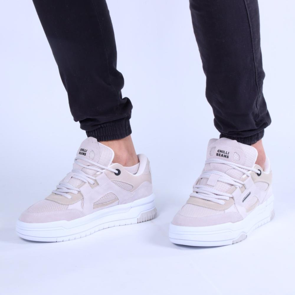 Tênis Masculino Chilli Beans Sneakers 2594665-1 Branco/Cinza Branco/Cinza 5