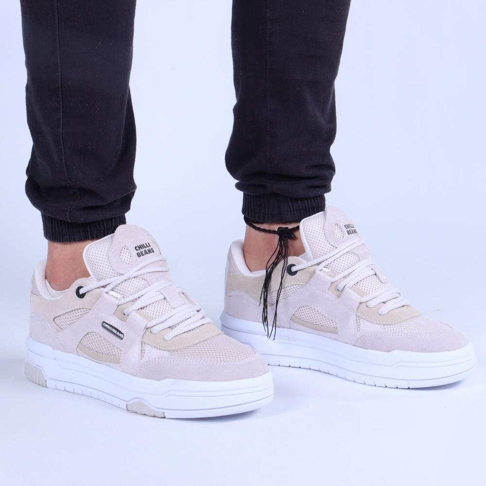 Tênis Masculino Chilli Beans Sneakers 2594665-1 Branco/Cinza Branco/Cinza 9