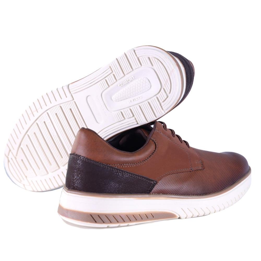 Sapatênis Masculino Zariff Texturizado Challenger 11.006 Marrom Marrom 4