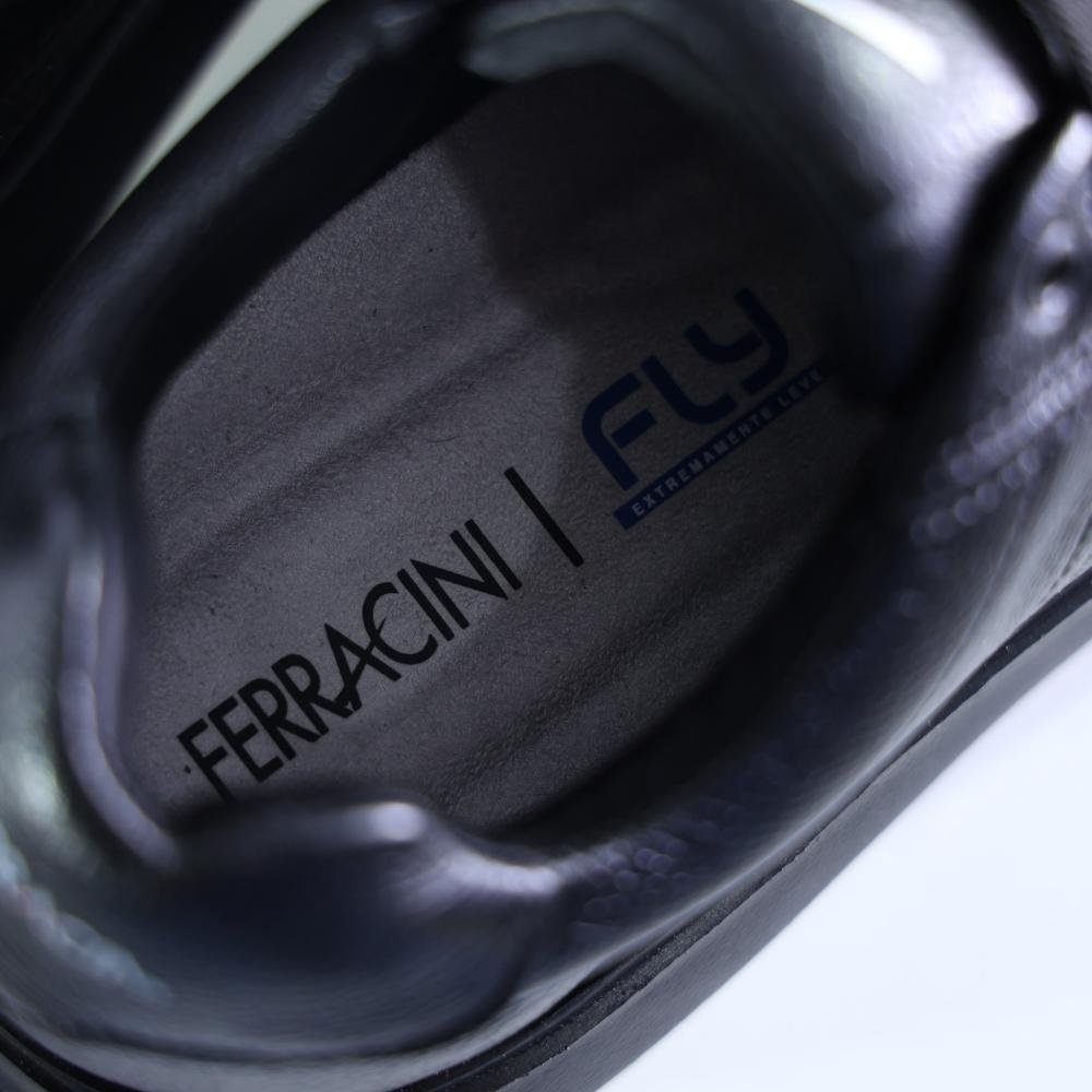 Sapatênis Ferracini Masculino Plataforma 8288-695b Preto Preto 5