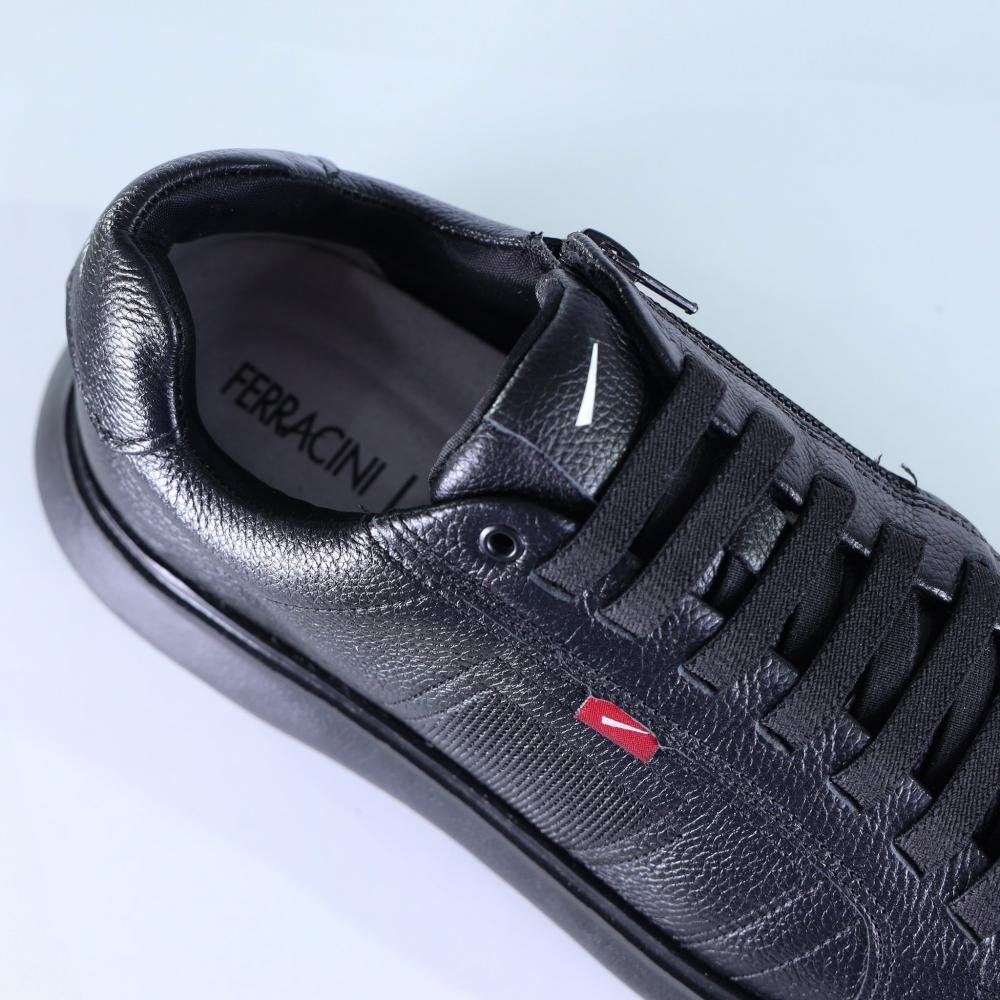 Sapatênis Ferracini Masculino Plataforma 8288-695b Preto Preto 6