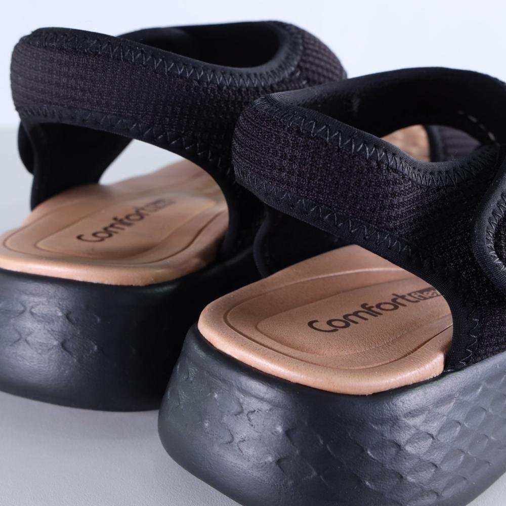 Sandália Comfortflex Feminino 25-47304 Preto Preto 5