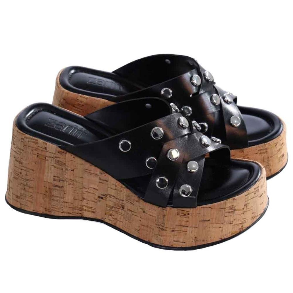 Tamanco Feminino Zariff com Plataforma 50450-91203 Preto Preto 3