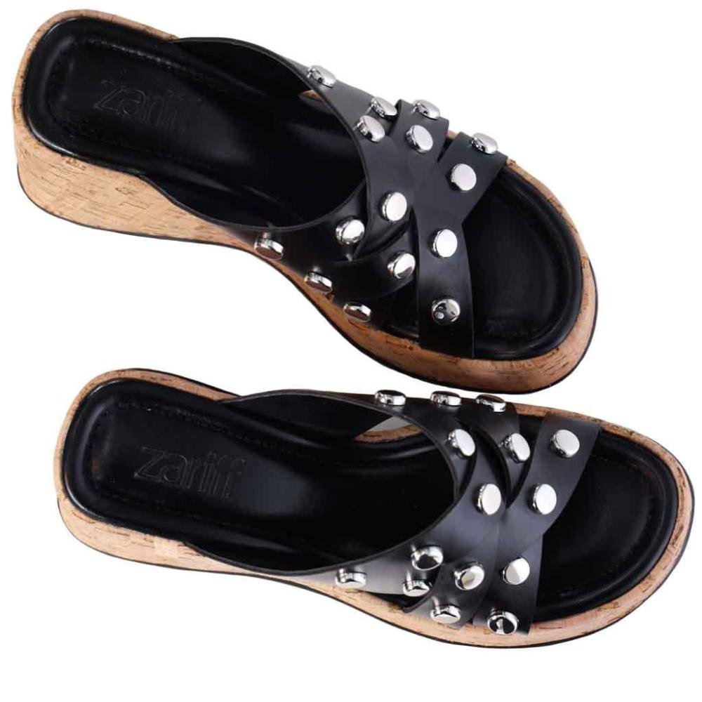 Tamanco Feminino Zariff com Plataforma 50450-91203 Preto Preto 7