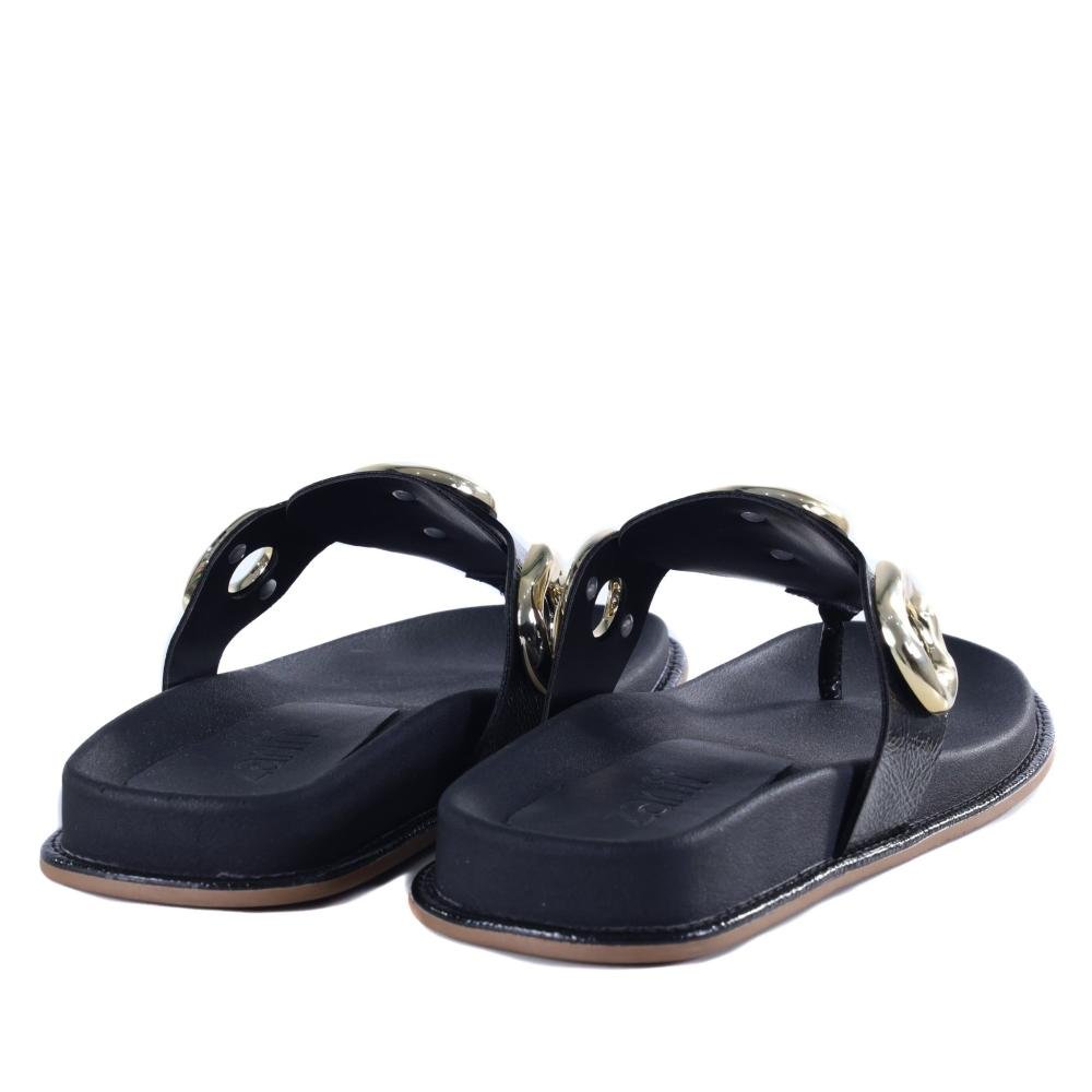 Papete Feminina Zariff 50471-90895 Verniz Preto Preto 5