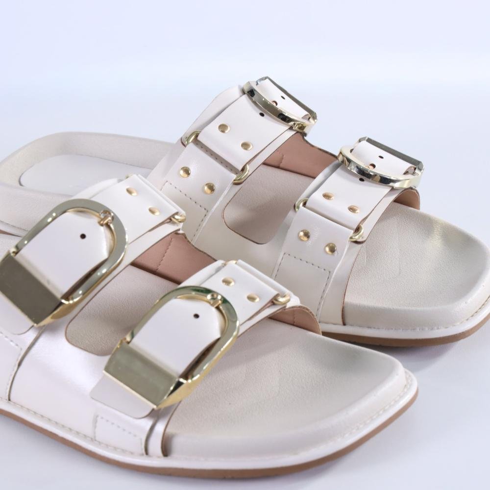 Papete Feminina Zariff com Maxi Fivelas 50471-90894 Off White Branco 4