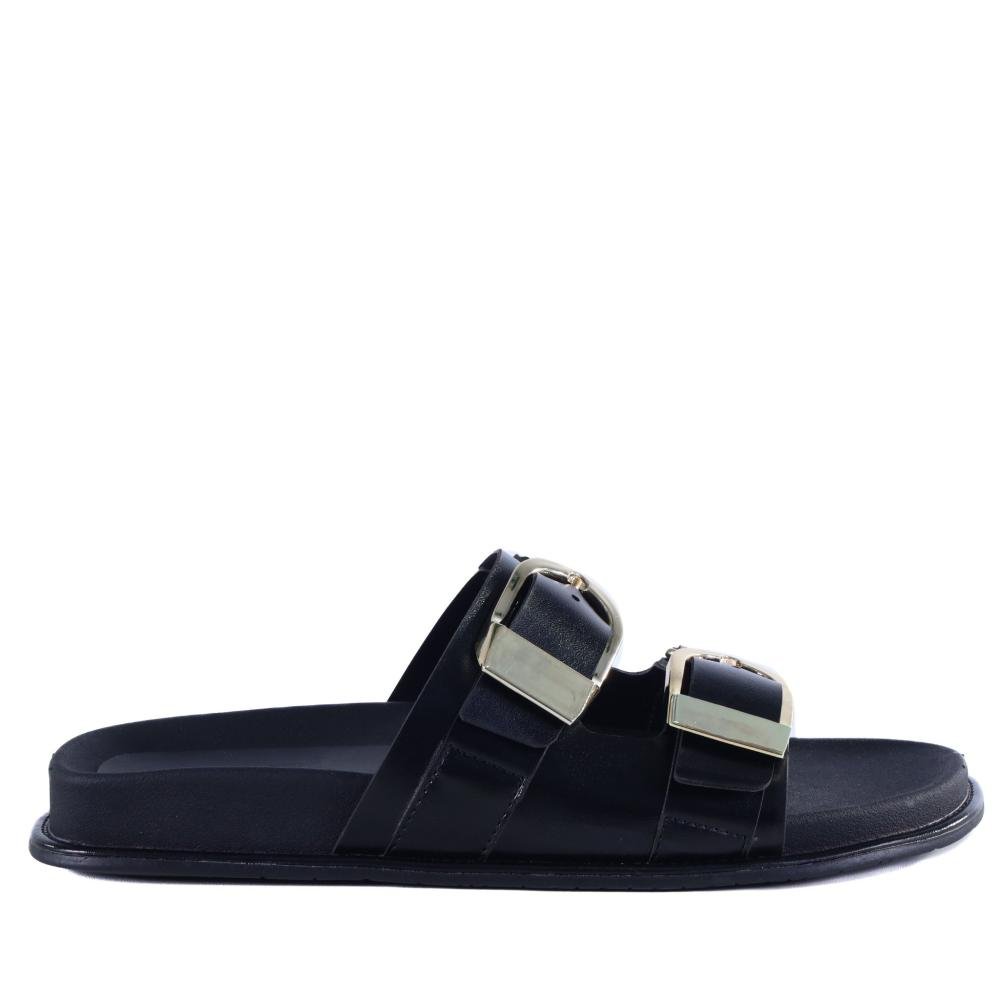 Papete Feminina Birk Zariff com Maxi Fivelas 50471-90894 Preto Preto 1