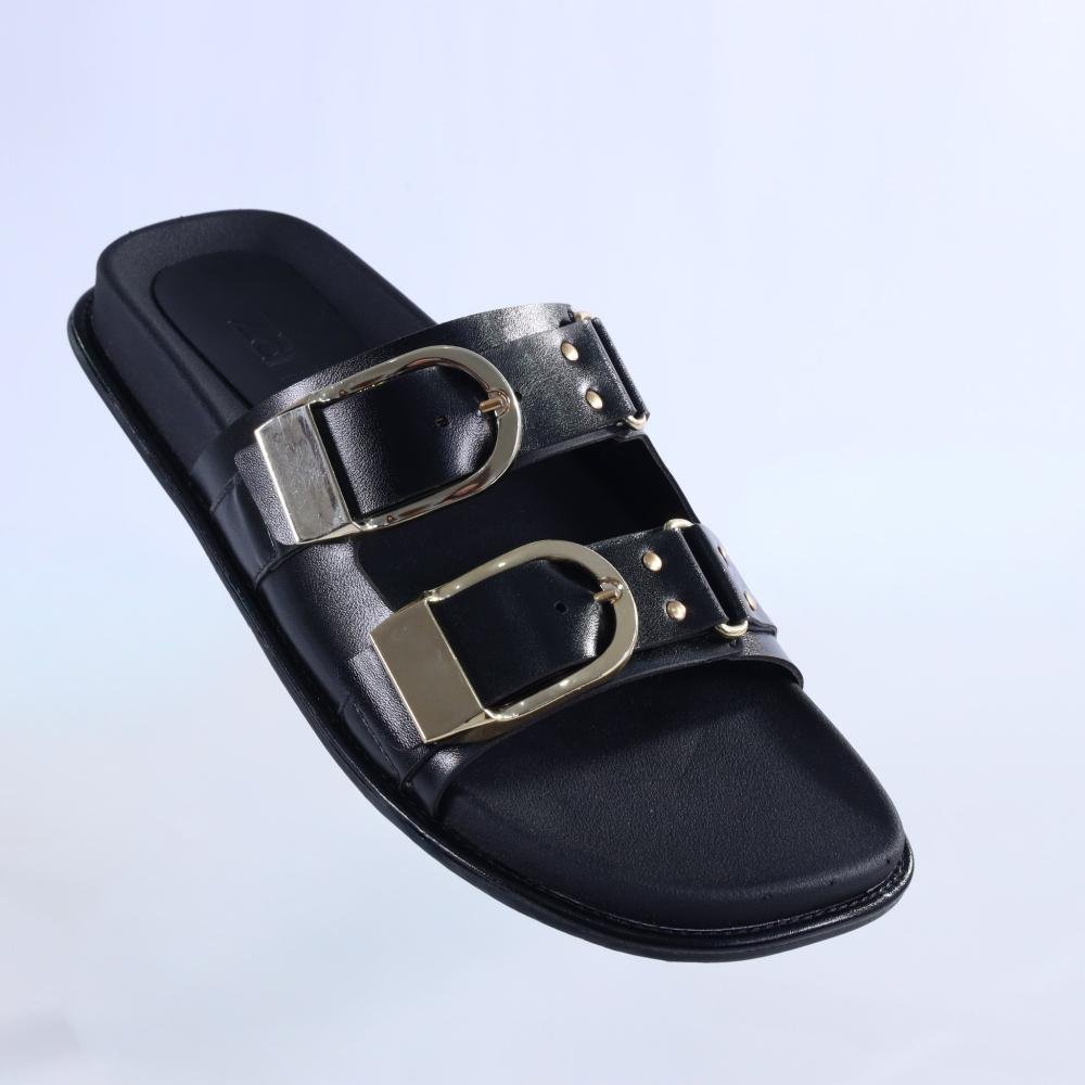 Papete Feminina Birk Zariff com Maxi Fivelas 50471-90894 Preto Preto 3