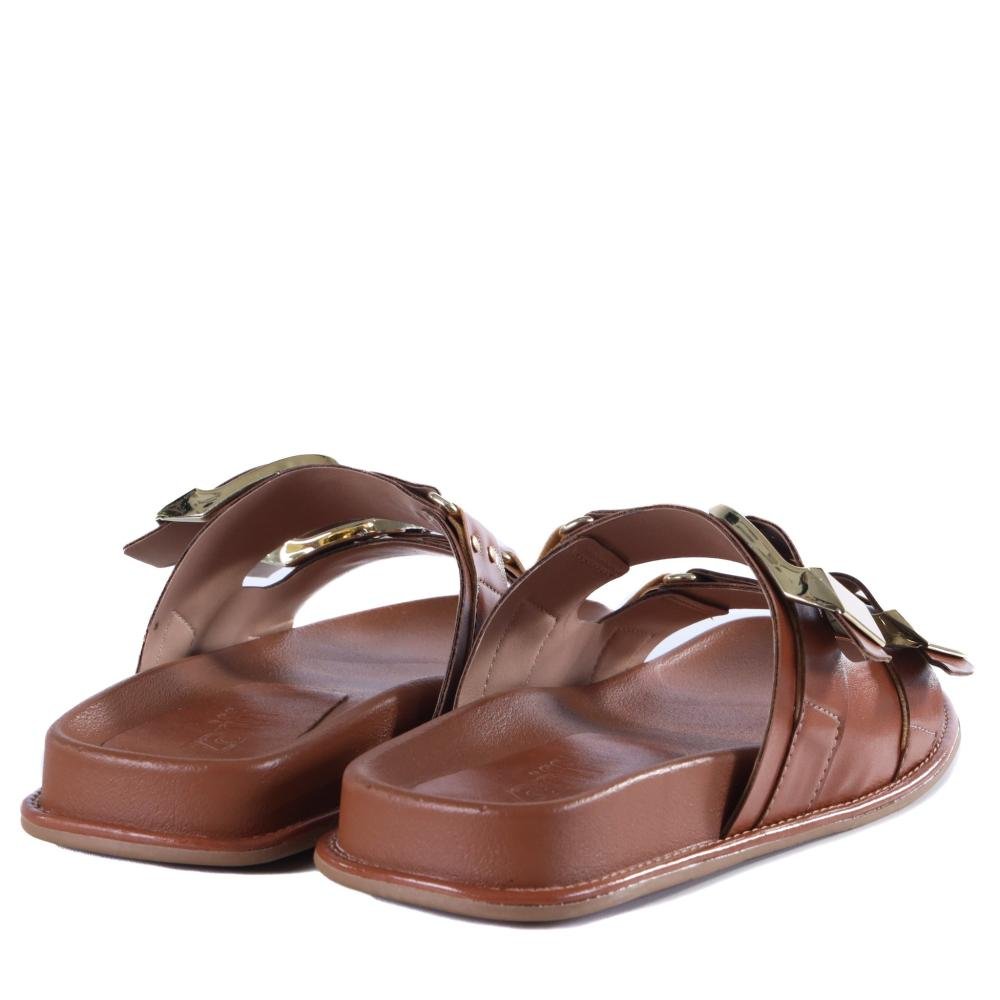 Papete Feminina Zariff com Maxi Fivelas 50471-90894 Caramelo Marrom 5