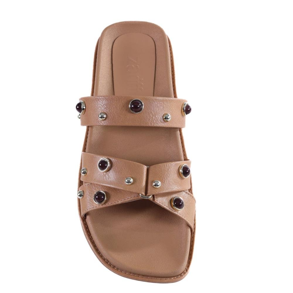 Papete Feminina Zariff com Aplicações 50471-90893 Palha Bege 4