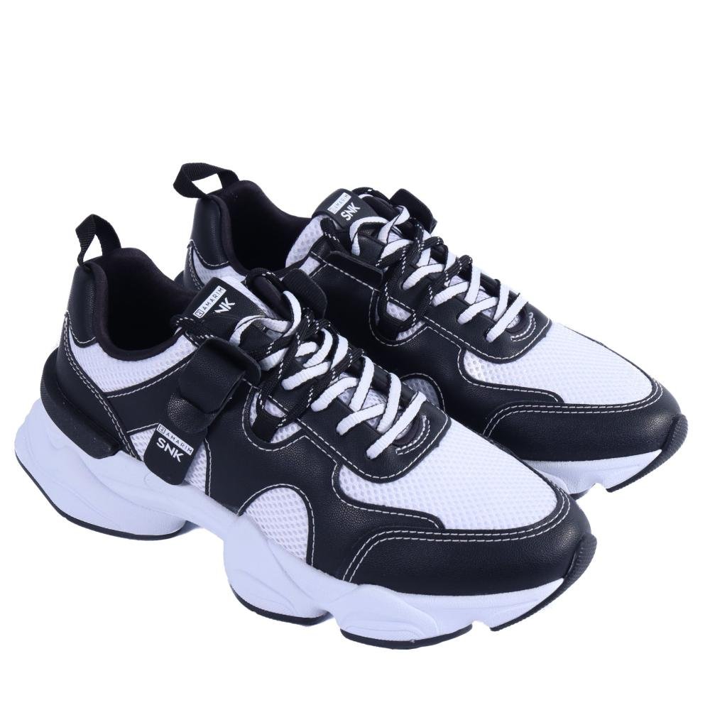 Tenis Ramarim SNK Feminino 25-90203 Preto/Branco Preto/Branco 3