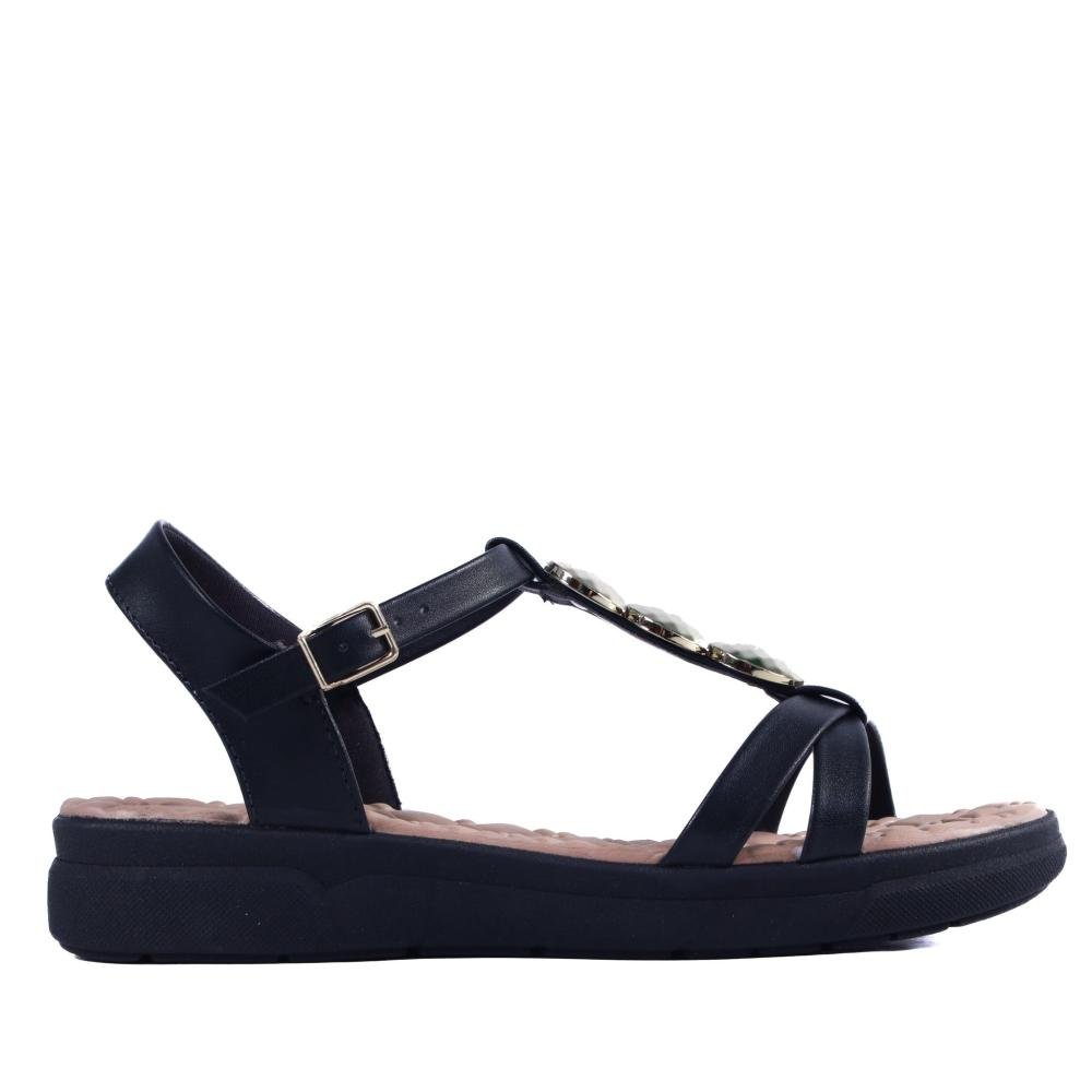 Sandália Feminina Comfortflex 25-42403 Preto