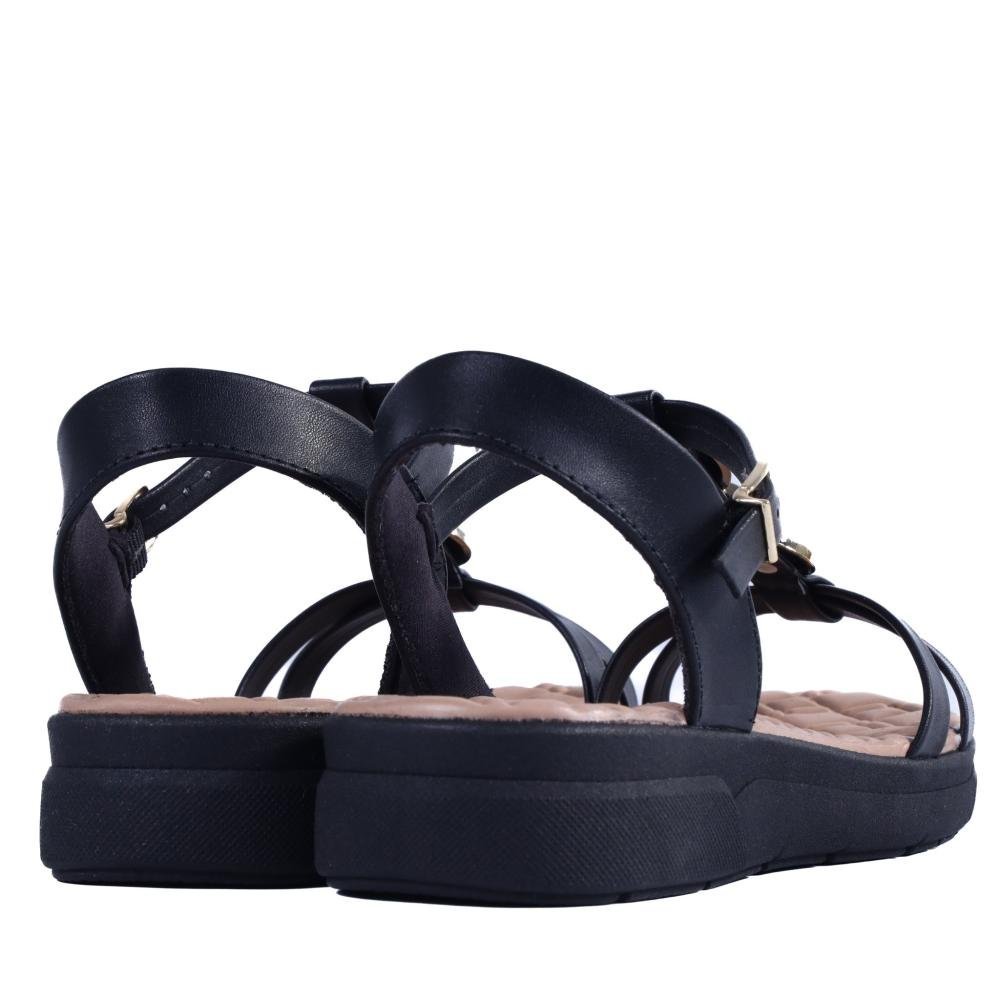Sandália Feminina Comfortflex 25-42403 Preto Preto 5