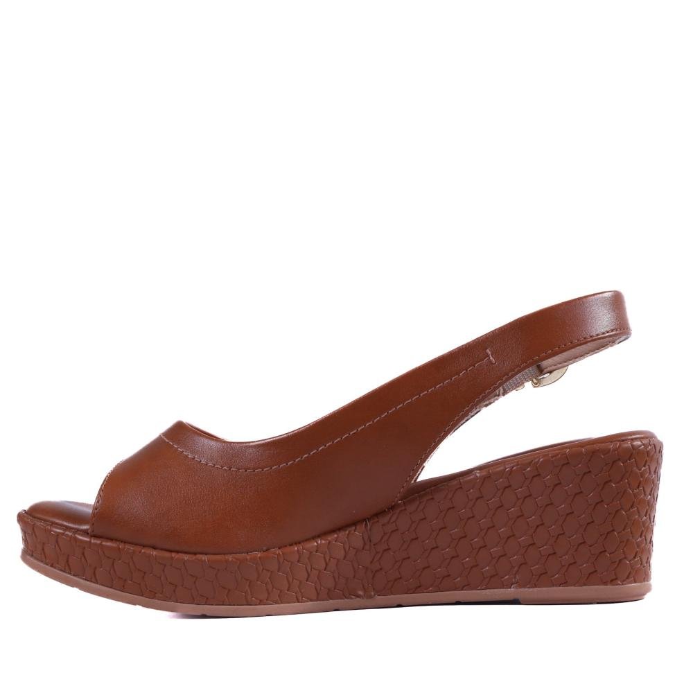 Sandália Anabela Comfortflex Feminina 25-53405 Toffe Marrom 2