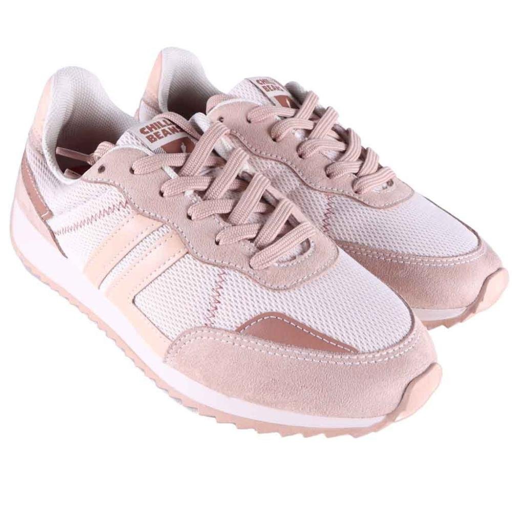 Tênis Feminino Chilli Beans Sneakers 25-95601 Mocca Rosa/Bege/Branco 2