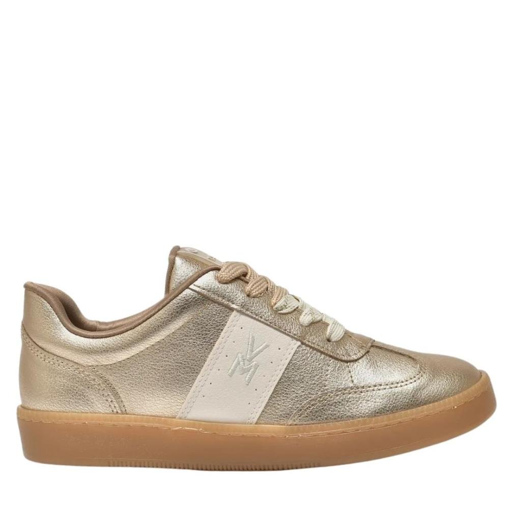 Tênis Via Marte Feminino Casual 213-010 Dourado/Creme