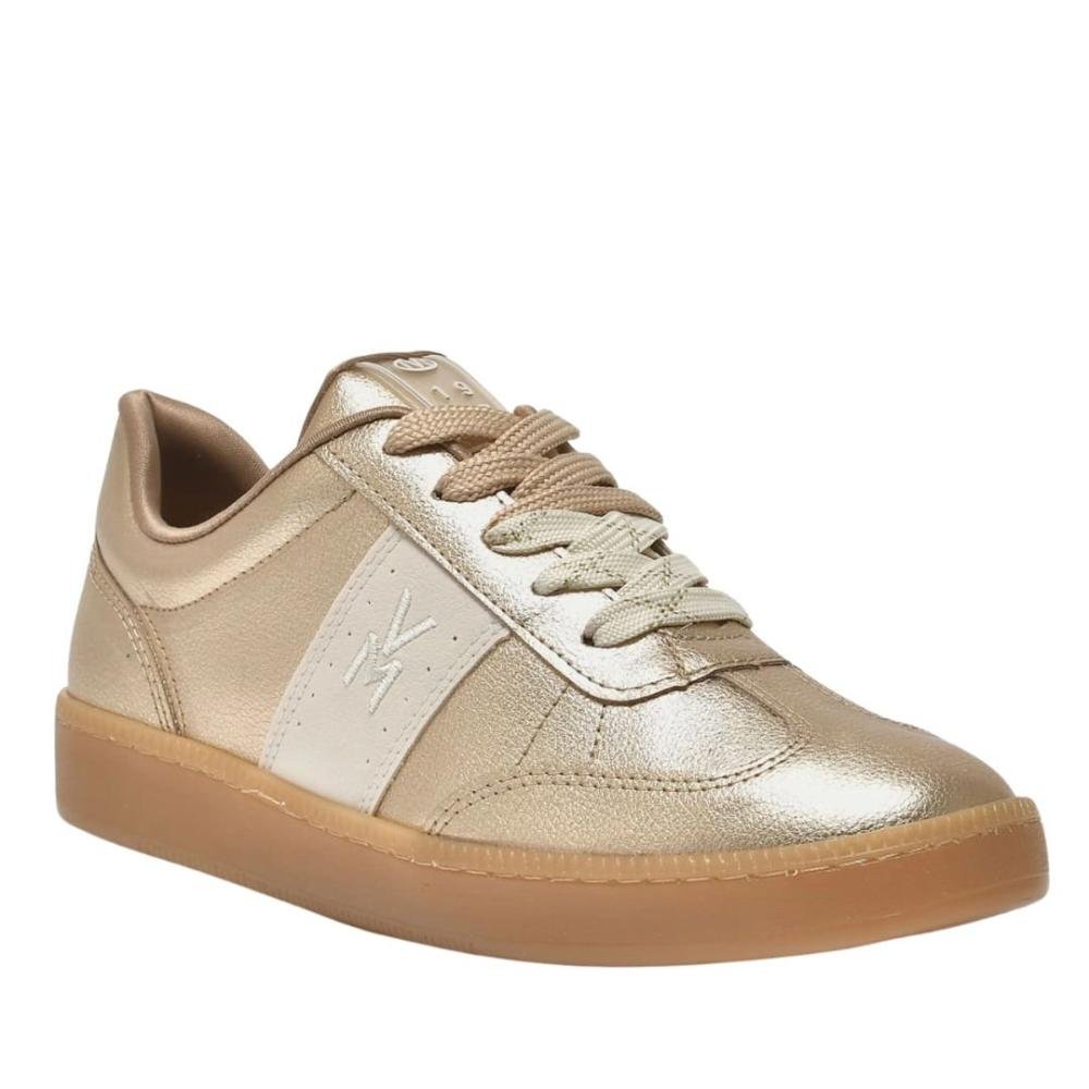 Tênis Via Marte Feminino Casual 213-010 Dourado/Creme Dourado/Creme 2