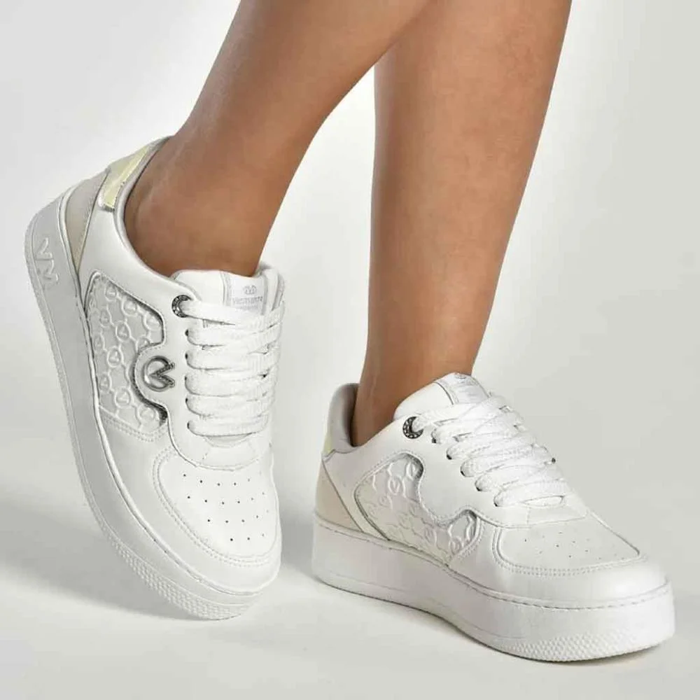 Tênis Via Marte Feminino Casual 209-008 Branco/Marfim Branco/Marfim 2