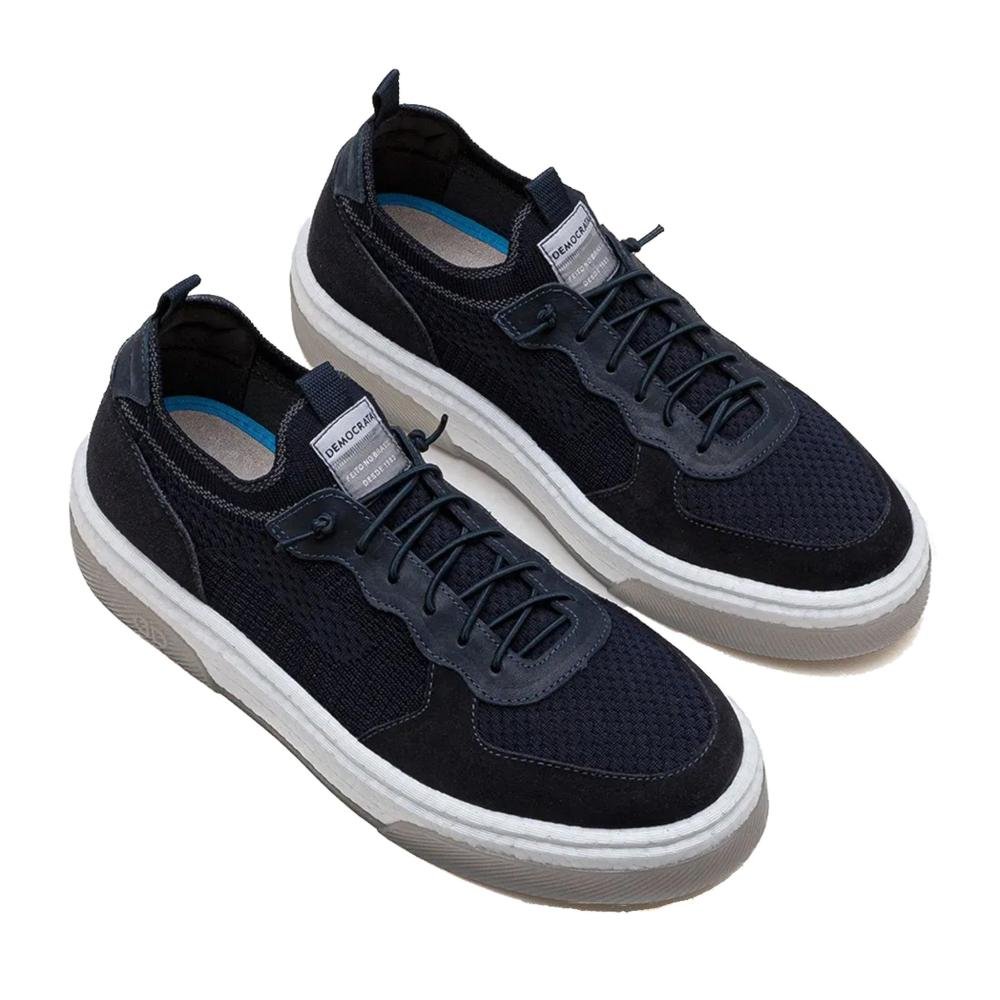 Tênis Masculino Beat Pulse Knit Democrata 623102 Marinho Marinho 2