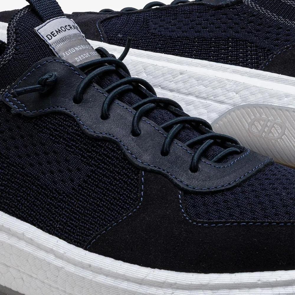 Tênis Masculino Beat Pulse Knit Democrata 623102 Marinho Marinho 3