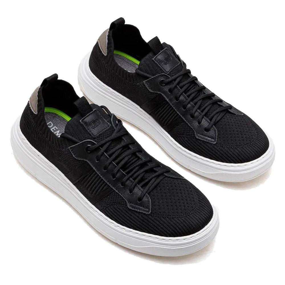 Tênis Masculino Democrata Joe Ultra Light Knit 526105 Preto Preto 2