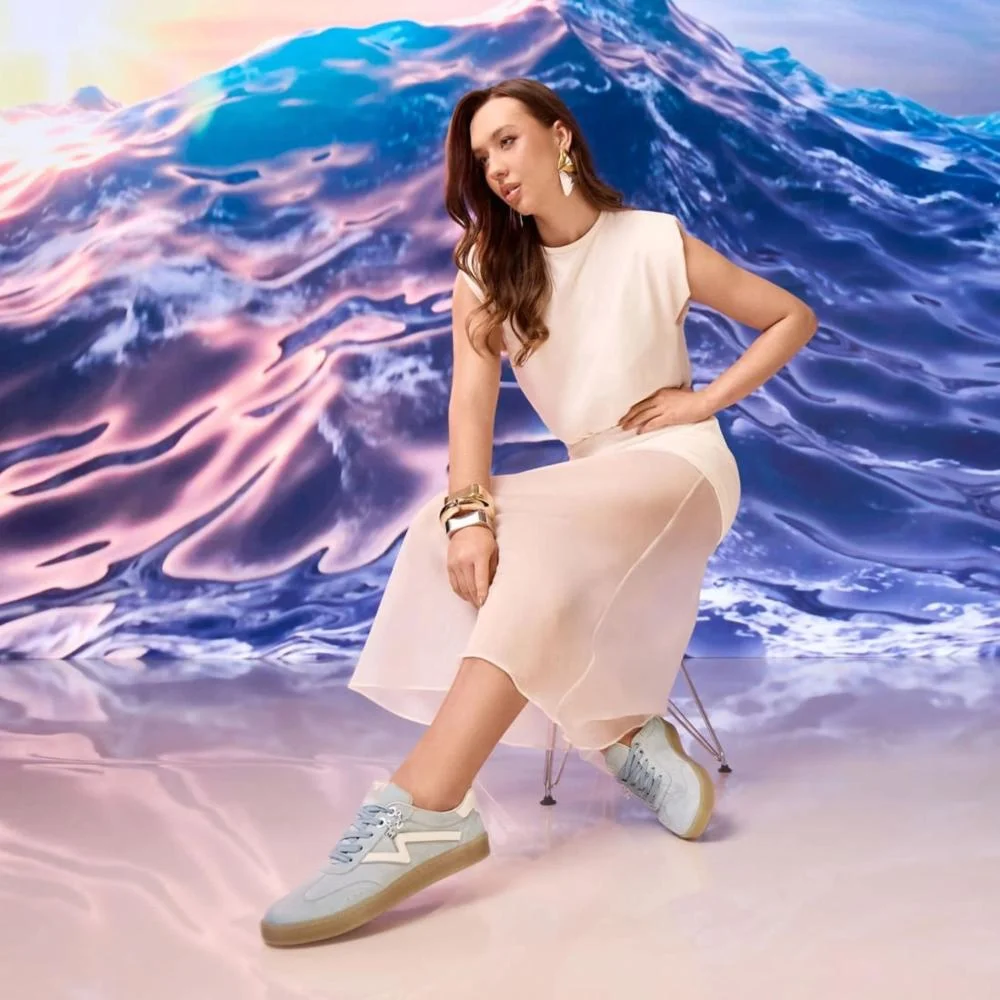 Tênis Feminino Camurça Via Marte 213-014 Azul Azul 5