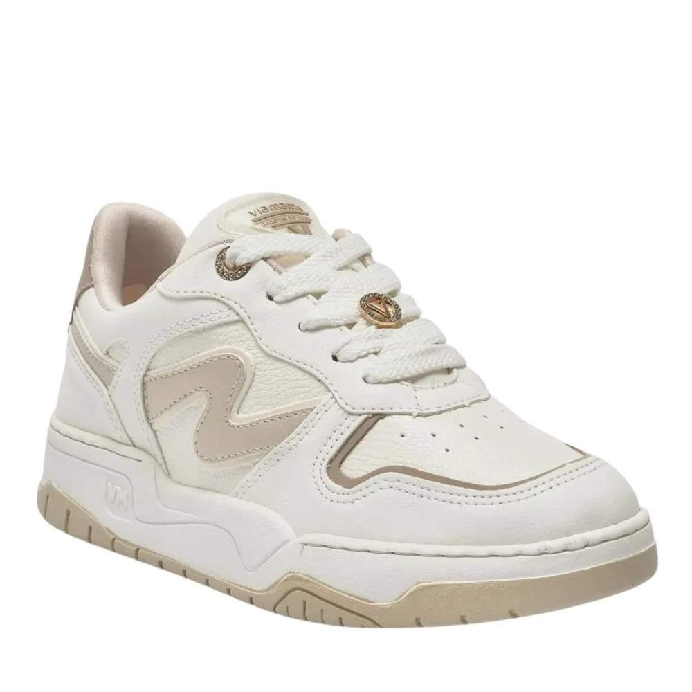 Tênis Via Marte Feminino Casual 76-002 Branco/Marfim Branco/Marfim 2