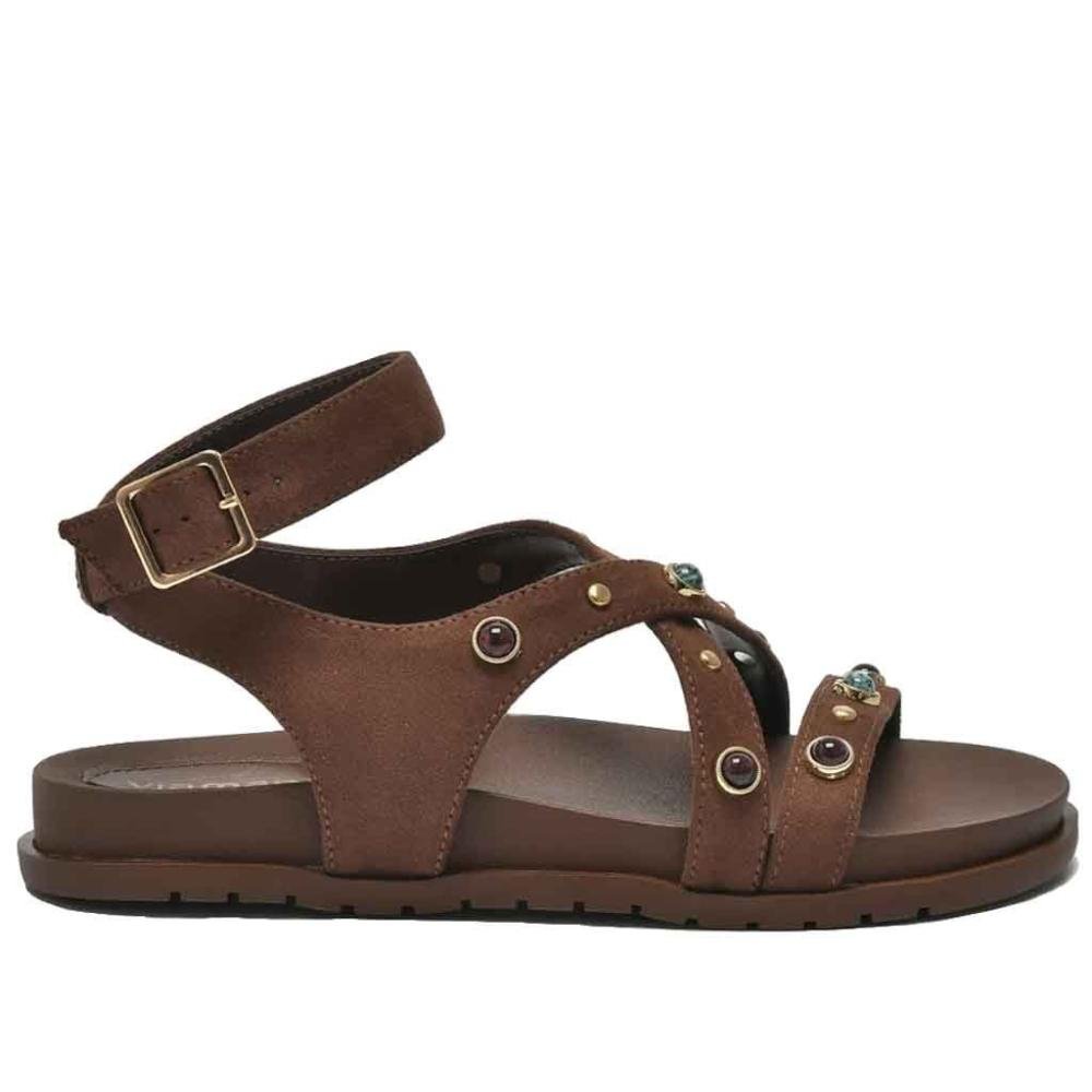 Sandália Rasteira Papete Via Marte 174-016 Dark Brown Brown 1