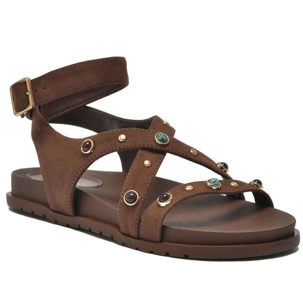 Sandália Rasteira Papete Via Marte 174-016 Dark Brown Brown 4