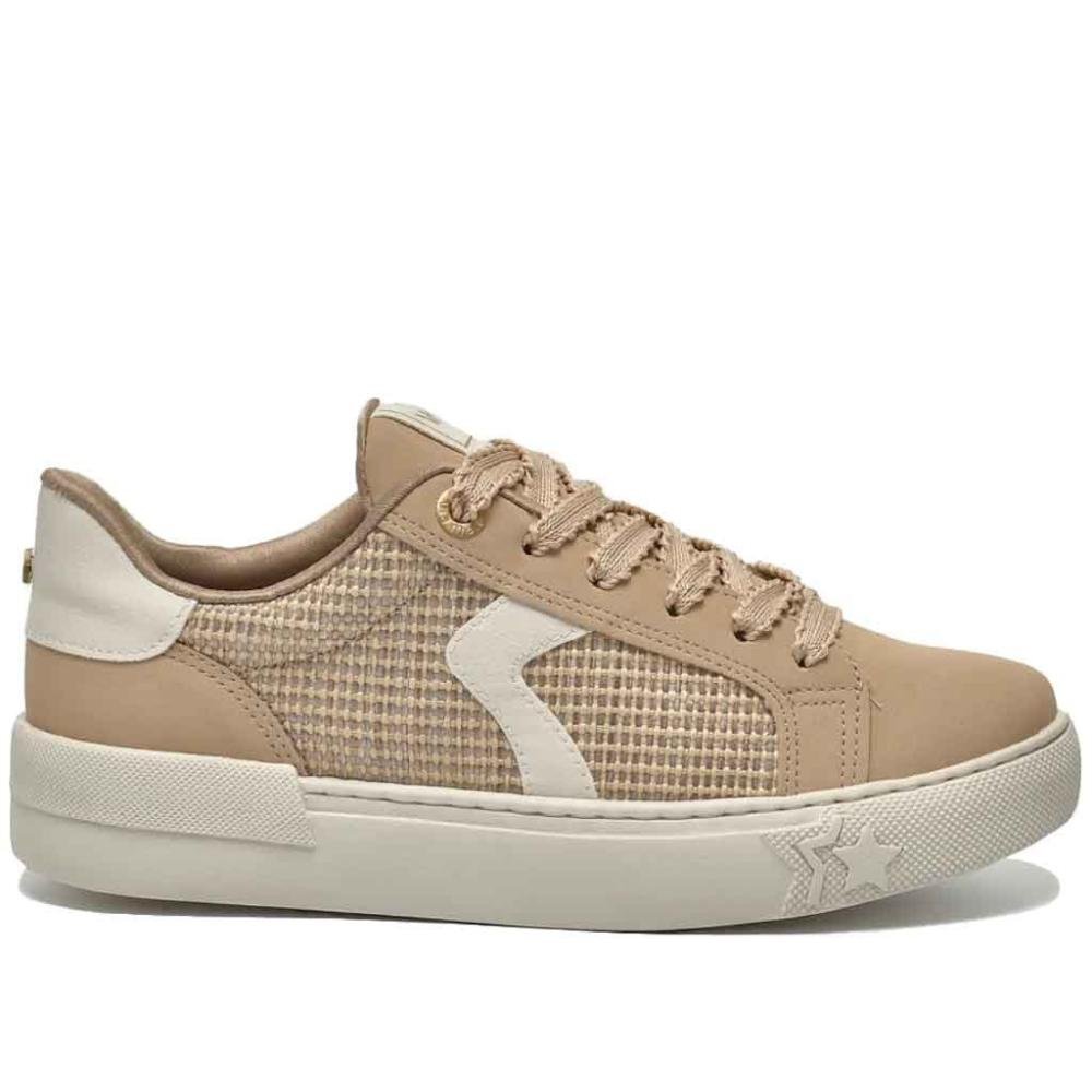 Tênis Feminino Casual Via Marte 122-023 Marfim/Nude
