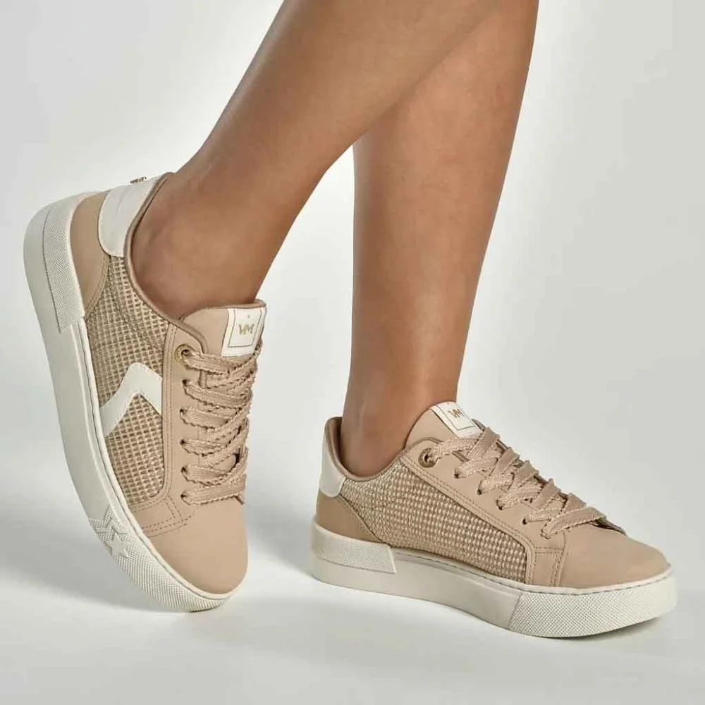 Tênis Feminino Casual Via Marte 122-023 Marfim/Nude Nude 2