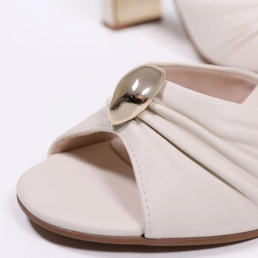 Sandália Ramarim Feminina 2522205 Almond Branco 3