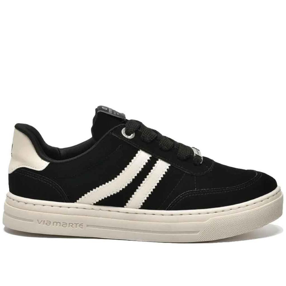 Tênis Feminino Runnig Via Marte 281-001 Preto/Marfim