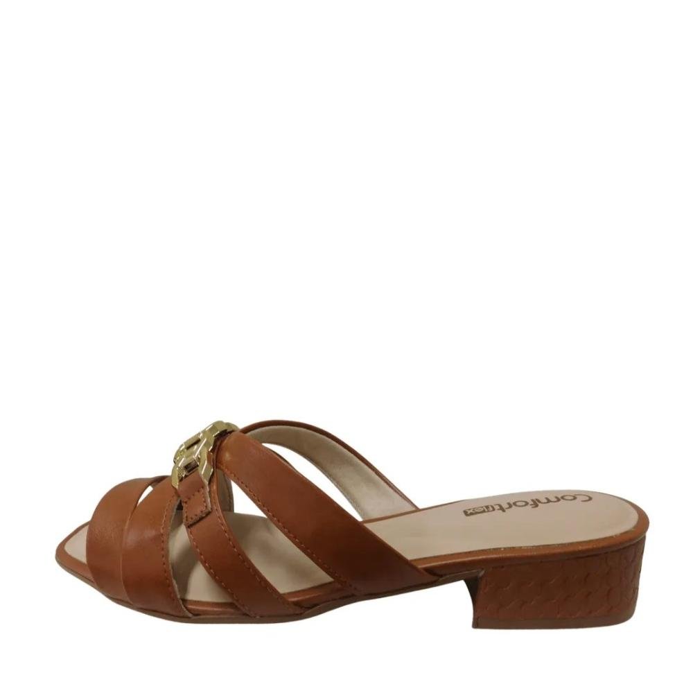 Tamanco Comfortflex Feminino 25-55401 Toffe Marrom 2