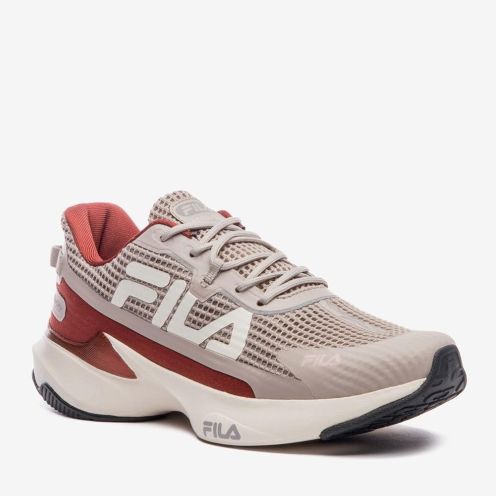 Tênis Feminino Running Fila Recovery Bordo Bege/Bordô 4