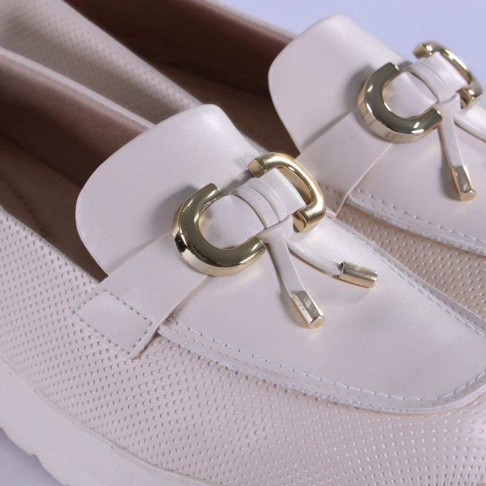 Mocassim Feminino Comfortflex 25-59403 Coconut Branco