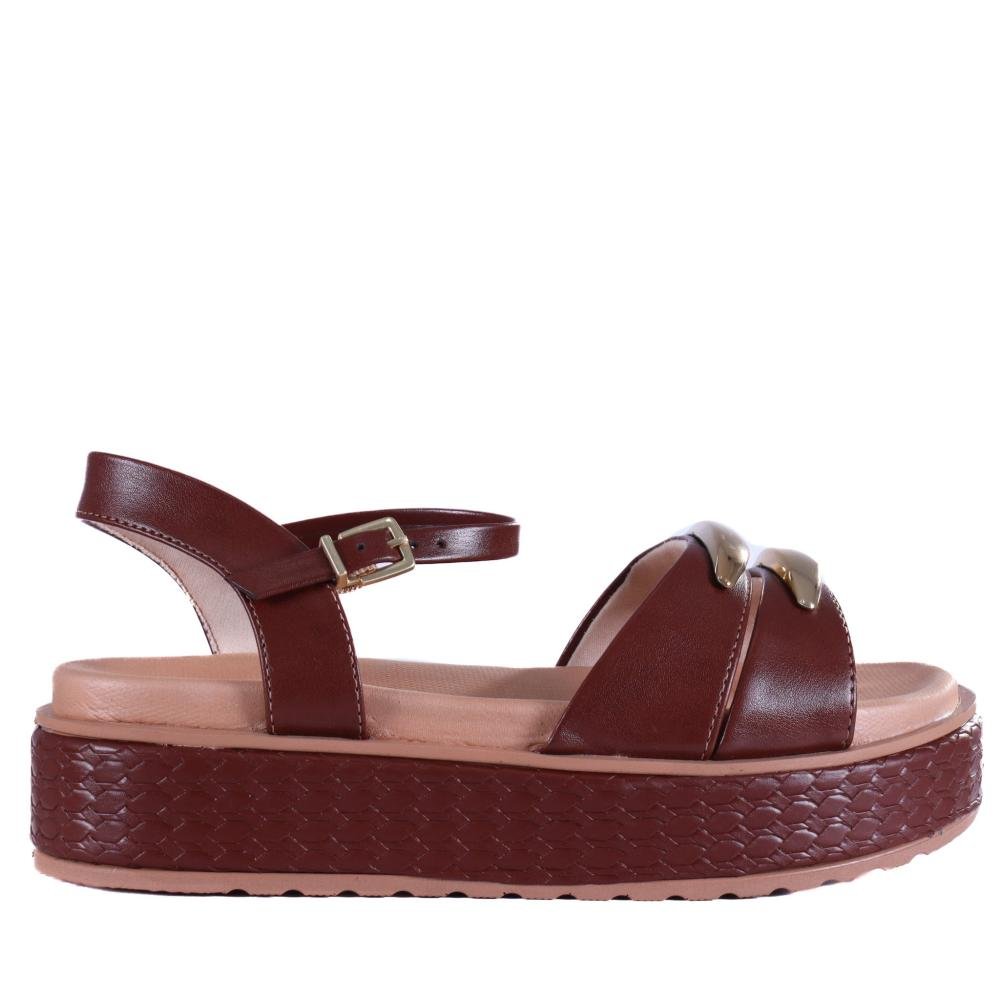 Sandália Ramarim Feminino Flatform 2543204 Rum