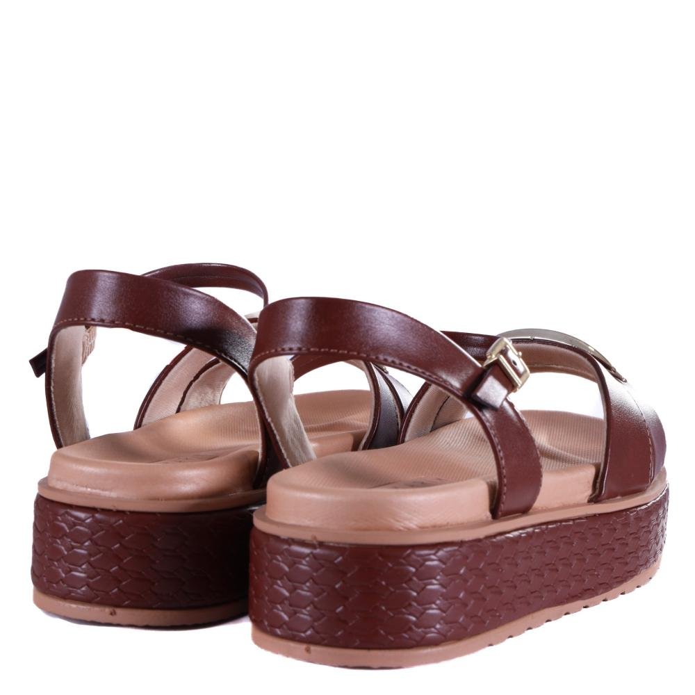 Sandália Ramarim Feminino Flatform 2543204 Rum Marrom 5