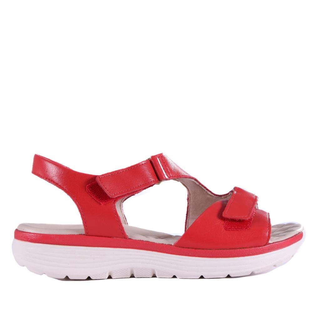 Sandália Comfortflex Feminina Casual 24-46402 Vermelho Vermelho 1