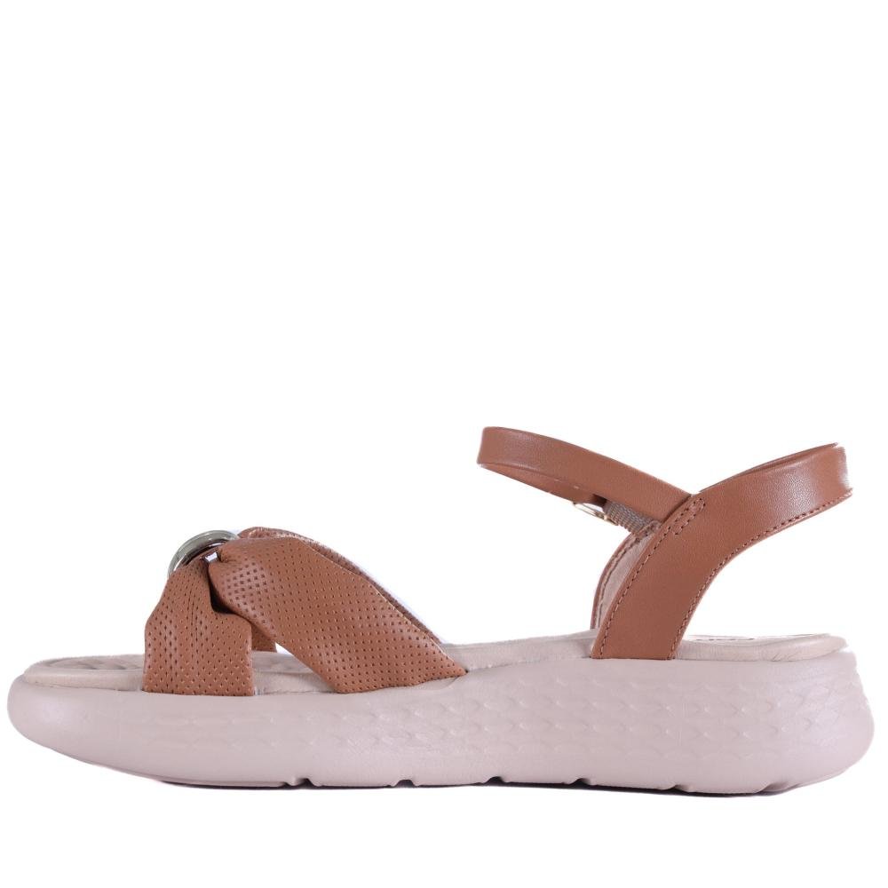 Sandália Feminina Comfortflex Casual 25-47403 Camel Camel 2