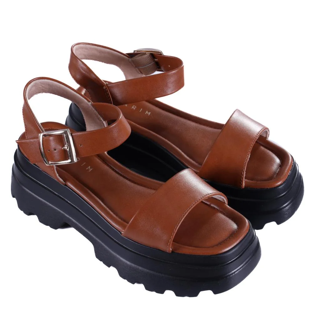 Sandália Ramarim Feminino Tratorado 25-42202 Toffe Marrom 3