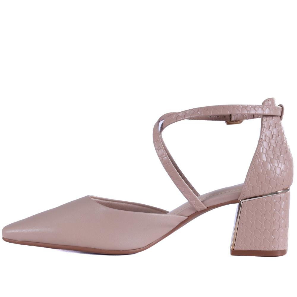 Sapato Feminino Ramarim com Salto Bloco 2551202 Mocca Mooca 2